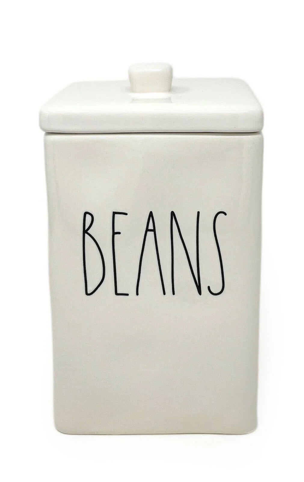 Rae Dunn by Magenta   Letter Ceramic Square Canister with Lid