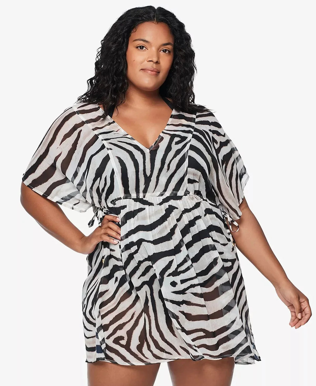 Ralph Lauren  Plus Size Zebra-Print Tunic Cover-up,  2X