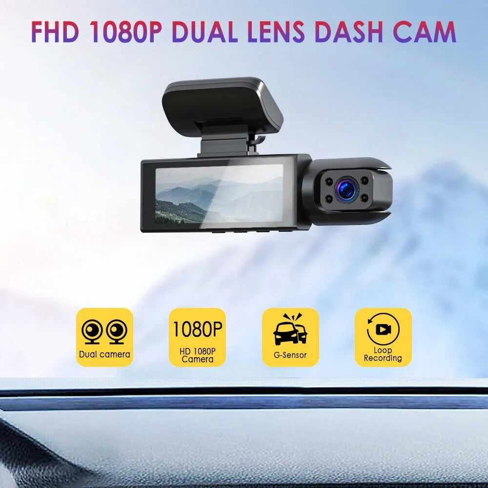 · Dash Cam - Ensure Your Road Safety with Dual Lens Front and Inside Recording