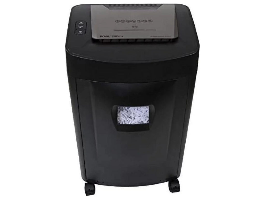 Royal 260MX Paper Shredder - Non-continuous Shredder - Cross Cut - 20 Per Pass - for shredding Paper, , , Credit Card, Staples - 8.75" Throat - 1 Hour Run Time - 40 Minute Cool Down Time - 8