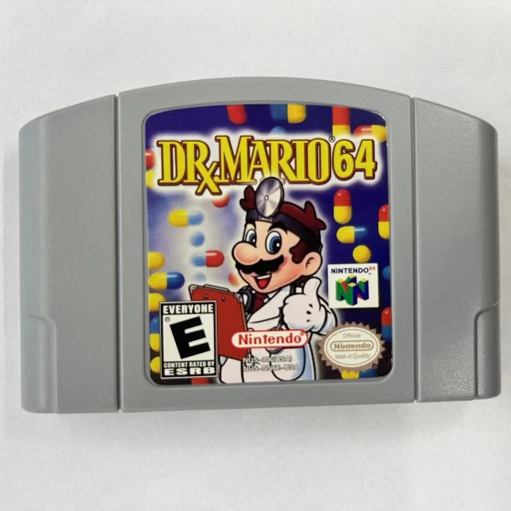Dr. Mario 64 Video Game Cassette Card for Nintendo  Console ... version -