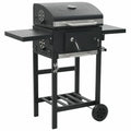 Charcoal-Fueled  Grill with Bottom Shelf Black