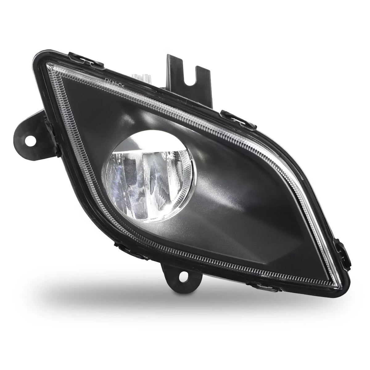 '- Fit 2018 2019 2020 2021 2022 2023 Freightliner Cascadia 126 Class 8 Truck  Fog Light Lamp Black  Style Passenger Side