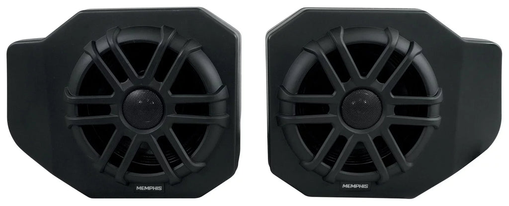 Pair Memphis Audio  Pods+ Tower Speakers+Amp For 2018+ Polaris Ranger