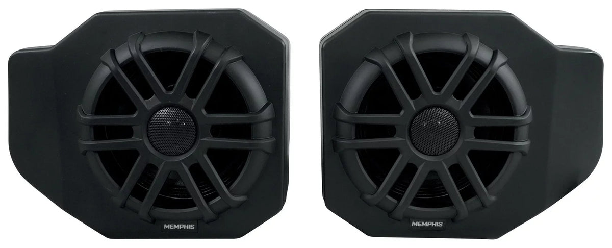 Pair Memphis Audio  Pods+ Tower Speakers+Amp For 2018+ Polaris Ranger