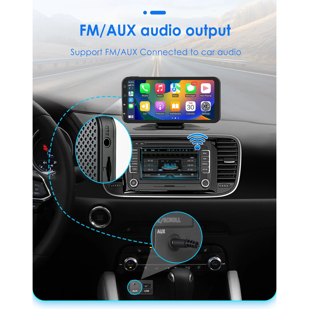 Ossuret 6.25" Touchscreen Bluetooth 360° Adjustable Car Stereo Radio Receiver  Navigation Audio With Wireless Apple Carplay Android Auto Support Backup Camera