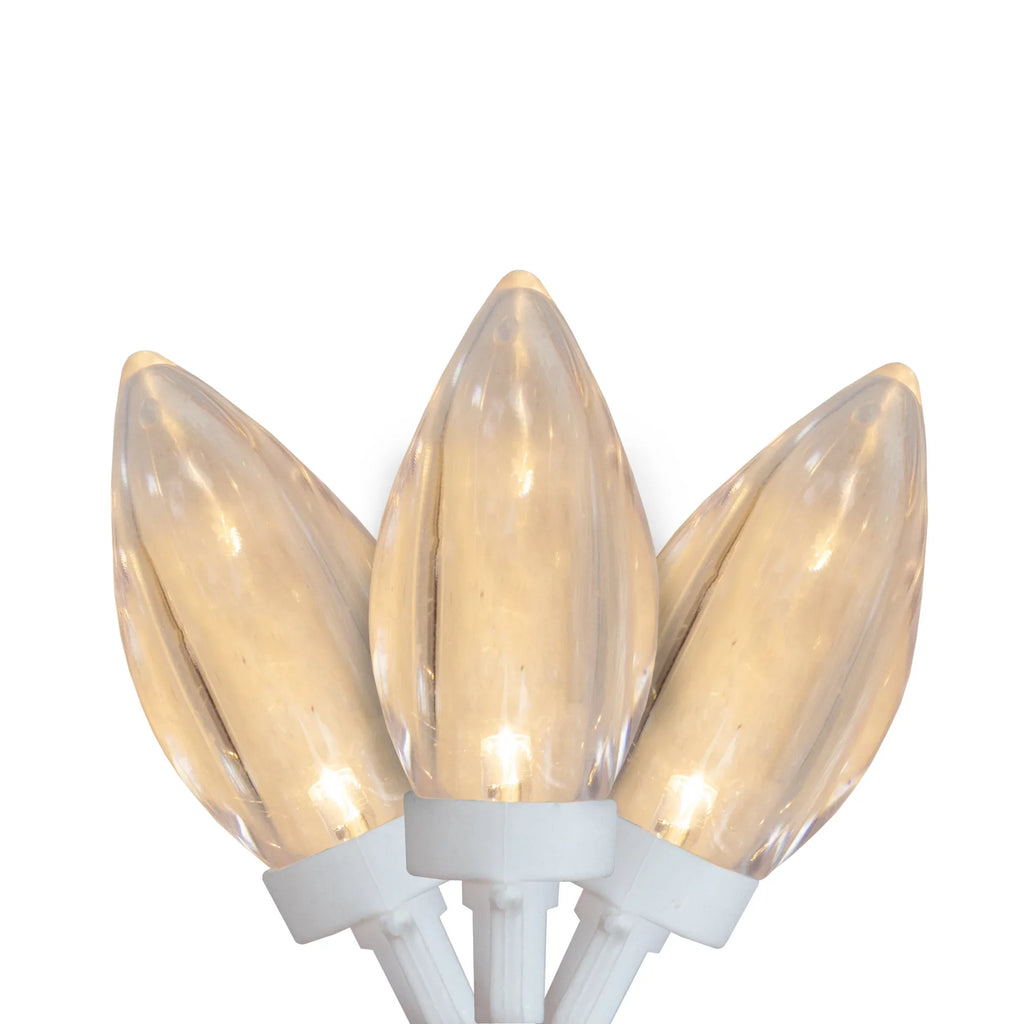 Northlight 100 Warm White   Commercial Length Christmas Lights - 41 ft White Wire