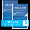 Medify Air 16x25x4 Pleated Filter 95% Particles  Air Cleaning ( 13, 2-Pack)