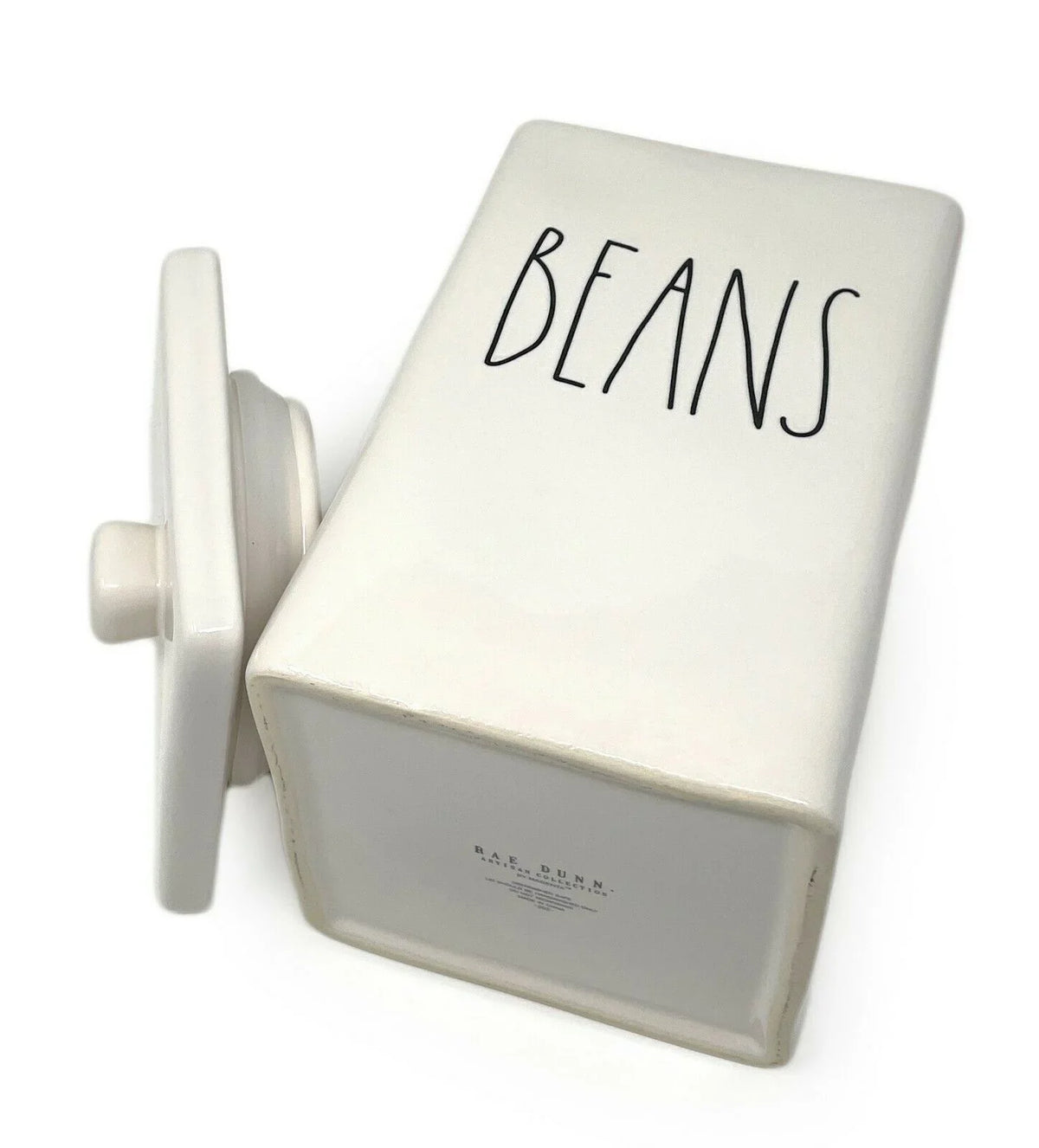 Rae Dunn by Magenta   Letter Ceramic Square Canister with Lid