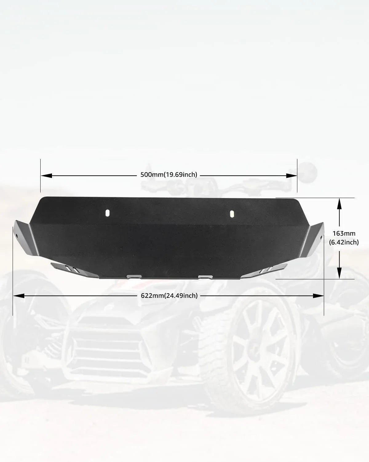 &   Ryker Aluminum Radiator Protector Plate for Can-Am Ryker All Models