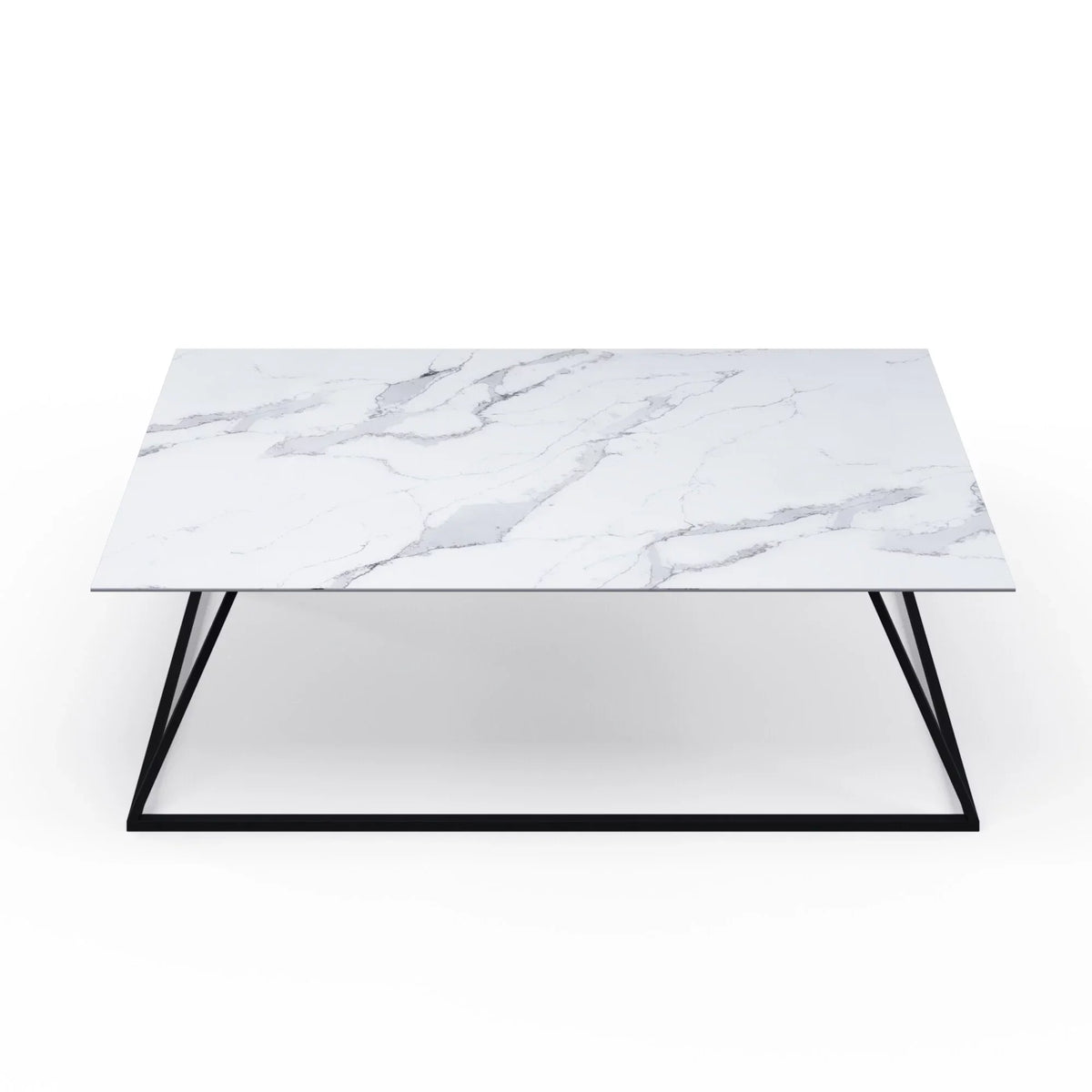 '-Modern  Savvy Modern White Carrara Coffee Table