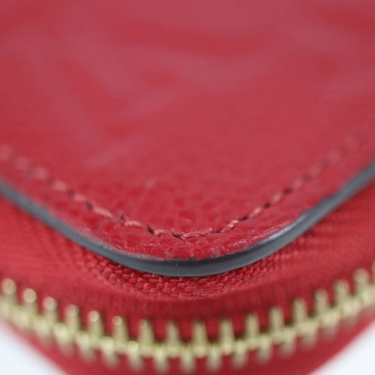 Pre-Owned   Louis Vuitton Zippy Wallet Long  Monogram Implant Cerise Zip Around Round Zipper (Good)