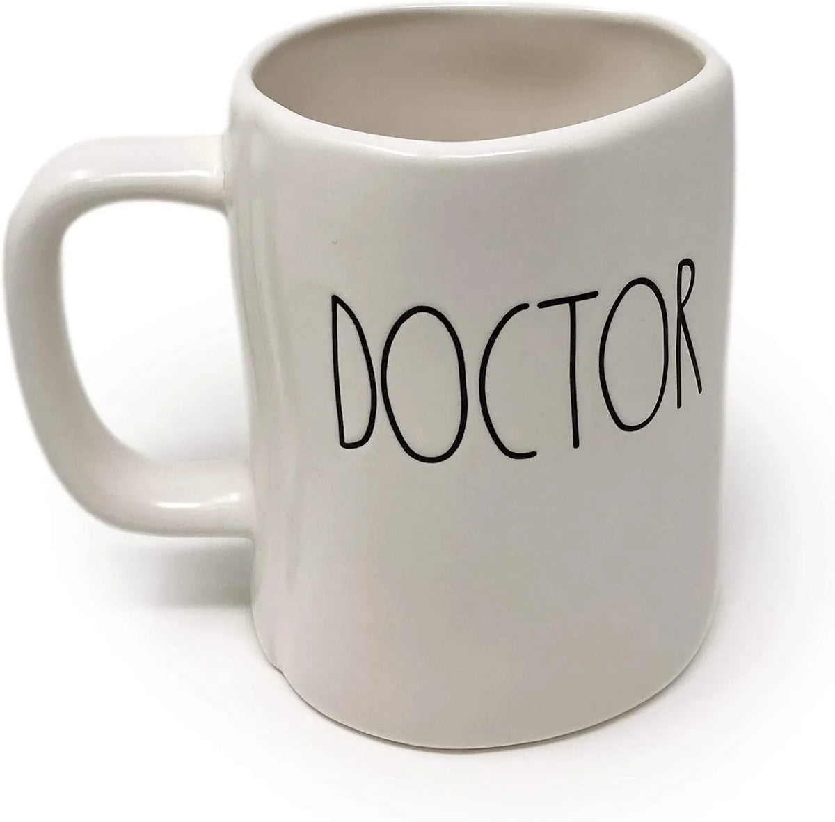 Rae Dunn White   Ceramic Mug with Black  Letter Tea Mug