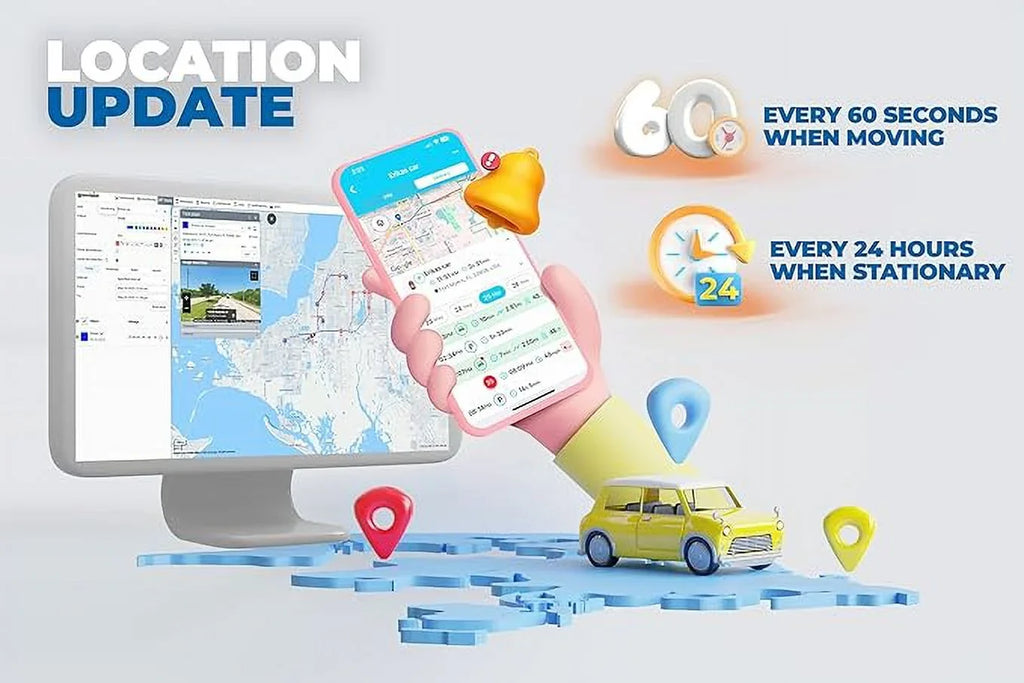 Hidden Magnetic Portable Ready-to-Use  Tracker for Vehicles, Real-Time  Car Tracker Device, Waterproof  Tracker, Tracking Devices with Theft Alert and 2 Month Long Battery Life.