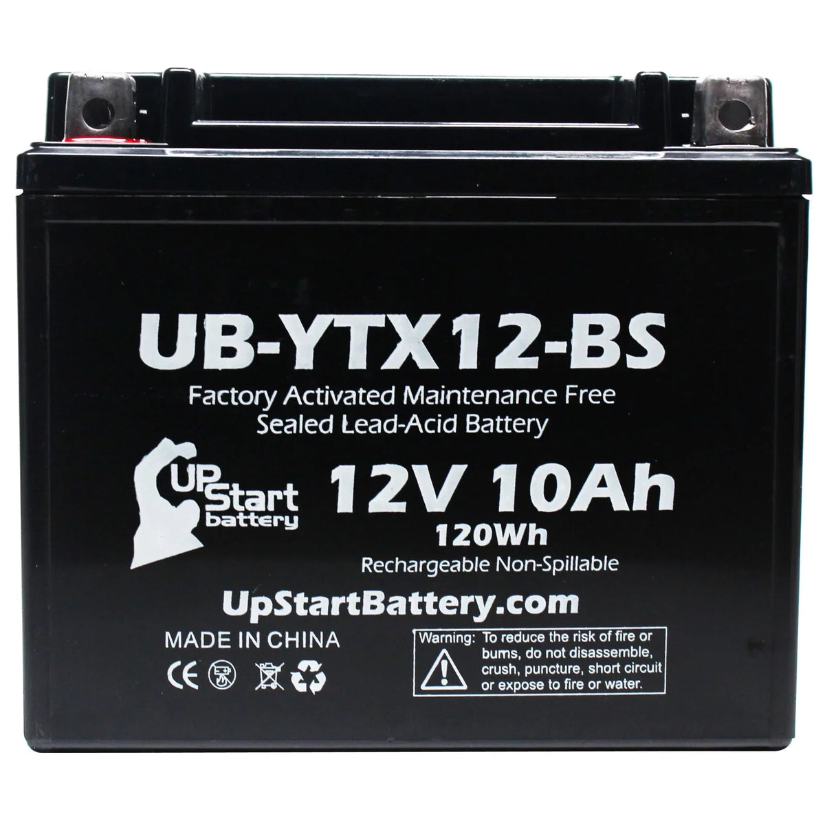 2-Pack UpStart Battery Replacement 2003 Suzuki - 1000  Factory Activated, Maintenance Free, Motorcycle Battery - 12V, 10Ah, --