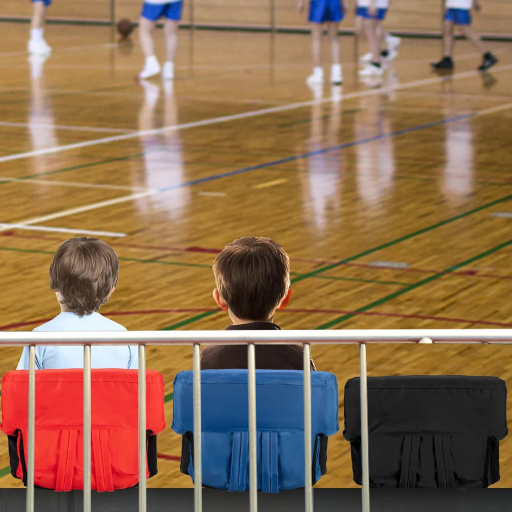 2-Pack Stadium Seat for Bleachers with Back Support & Carrying Bag, Portable Reclining Cushion, Standard 21'' Width