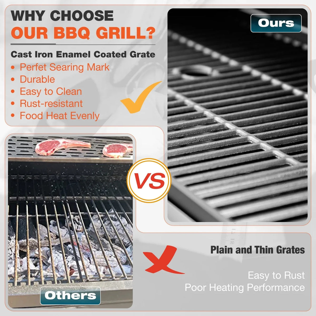 Summit Living 6 Burner Propane Gas Grill with Side Burner Stainless Steel  Grill
