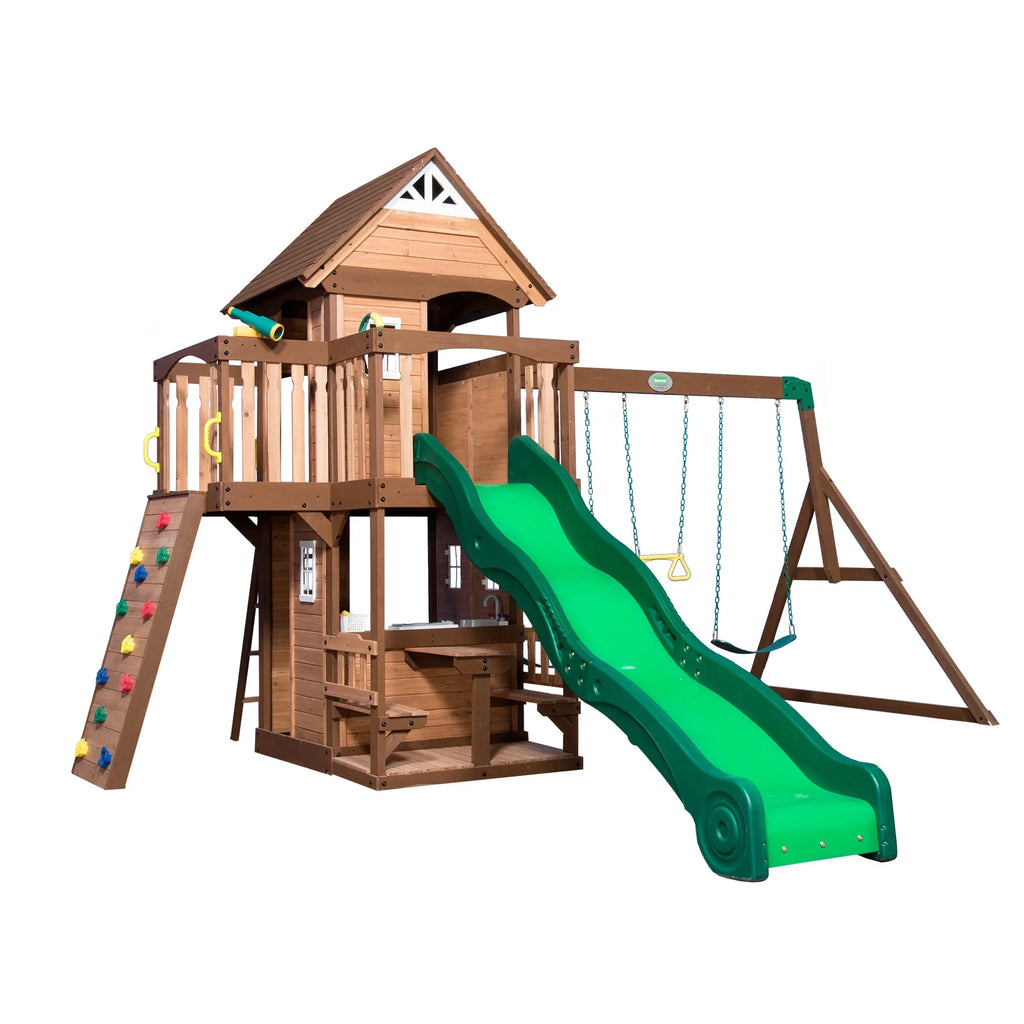 Backyard Disenclosurey Mount Triumph Swing Set