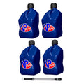 Racing Fuels 5.5 Gal Motorsport Fuel Container Blue (4-Pack) w/ Hose Kit w/Cap