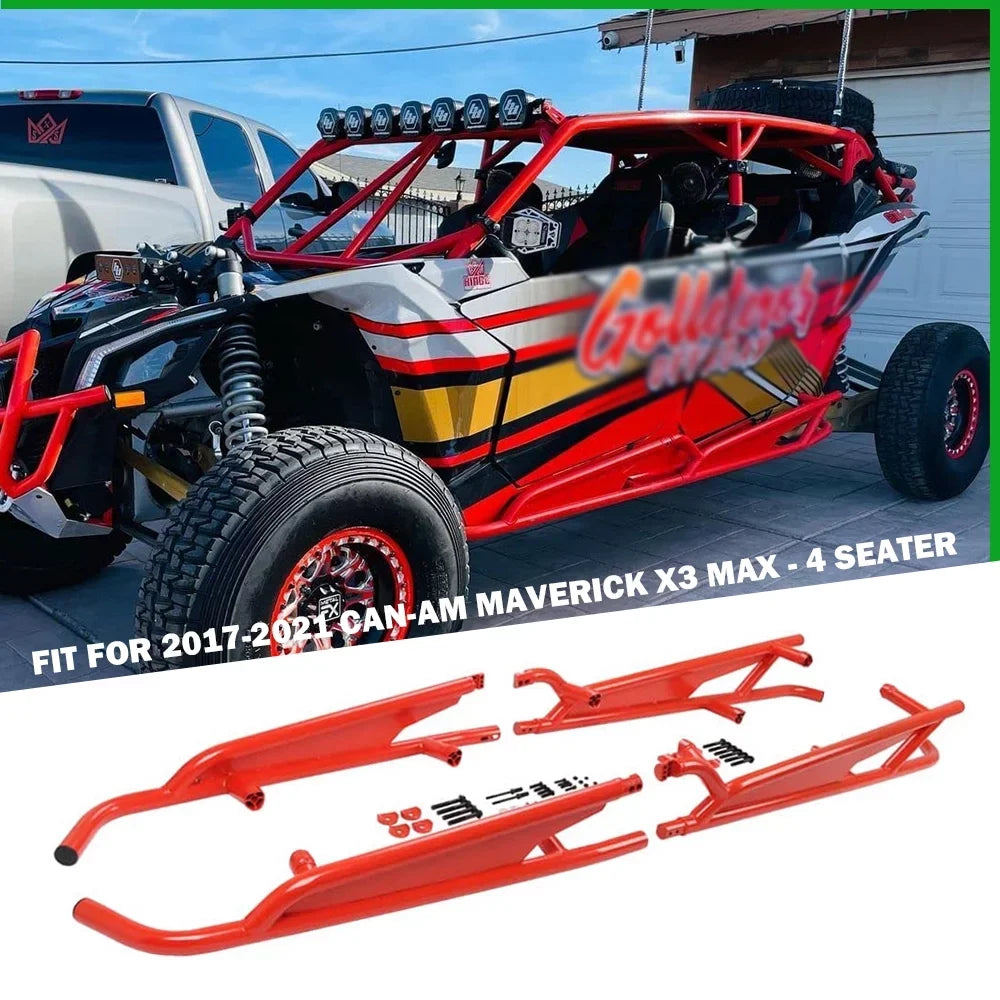 Nerf Bars Rock Sliders for 2017-2021 Can-Am Maverick  Max - 4 Seater