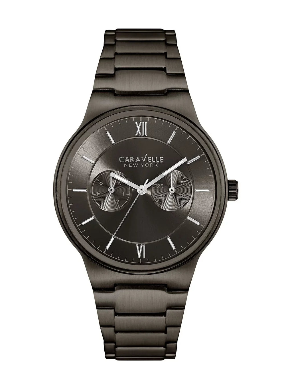 Caravelle 45A136 Men's Dress Grey Dial Gunmetal  Stainless Steel Bracelet Watch