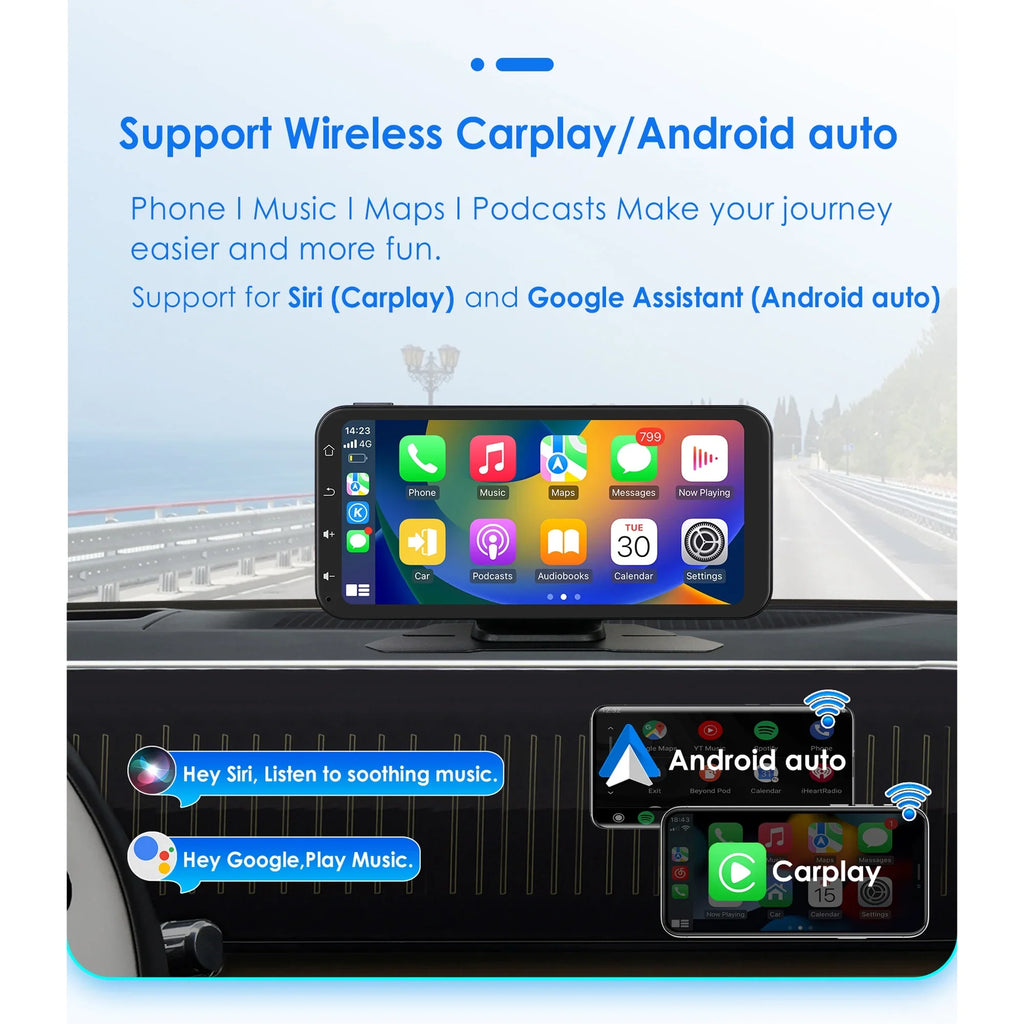 Ossuret 6.25" Touchscreen Bluetooth 360° Adjustable Car Stereo Radio Receiver  Navigation Audio With Wireless Apple Carplay Android Auto Support Backup Camera