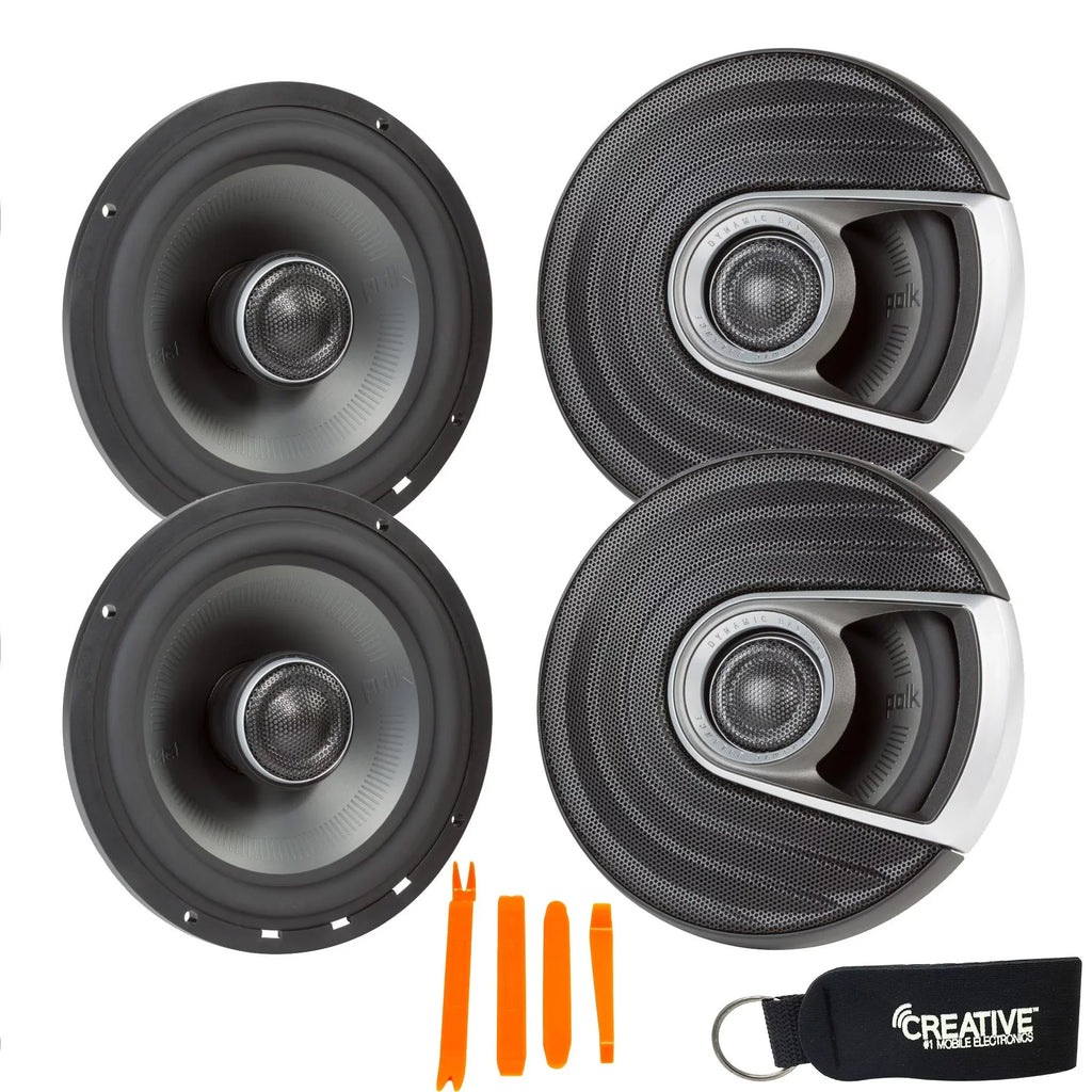 Polk  6.5" Coaxial Speakers Bundle Includes 2 Pair with Marine and Powersports Certification