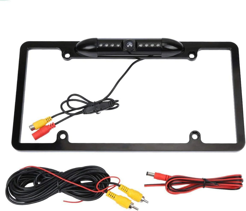Absolute Backup Camera Rearview License Plate Frame for   - Black