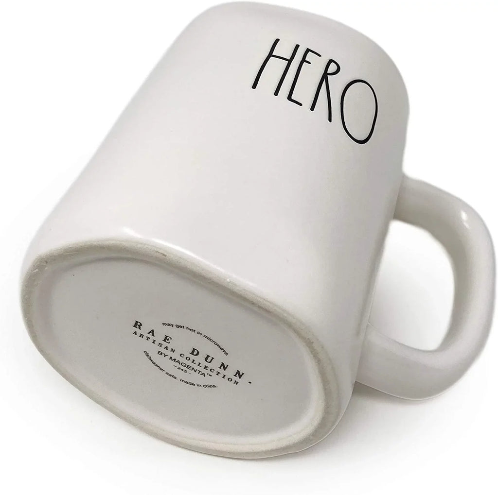 Rae Dunn White   Ceramic Mug with Black  Letter Tea Mug