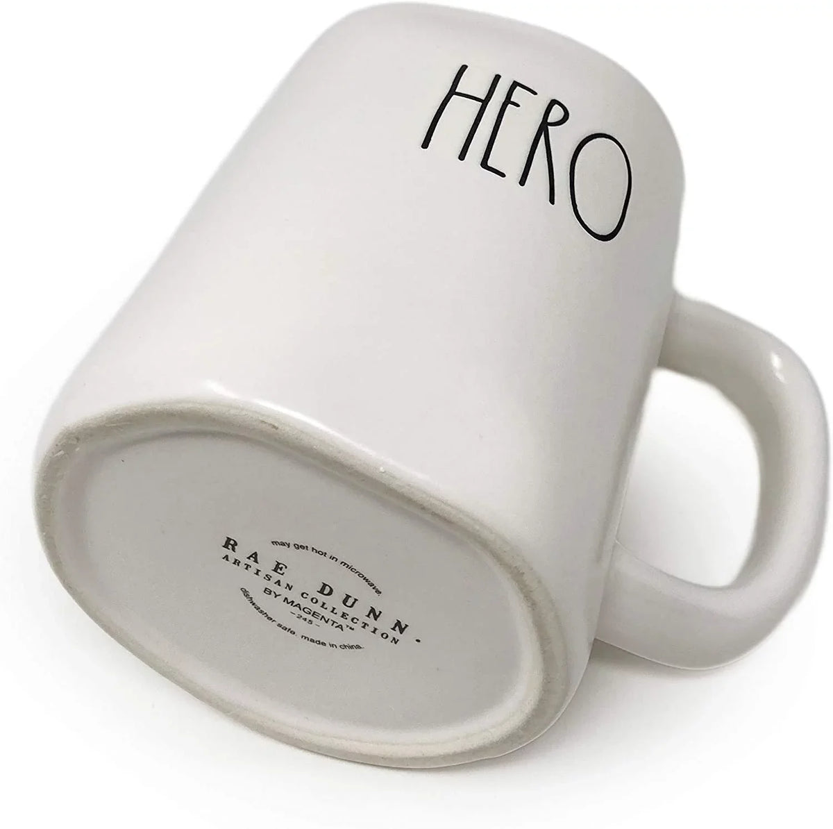 Rae Dunn White   Ceramic Mug with Black  Letter Tea Mug