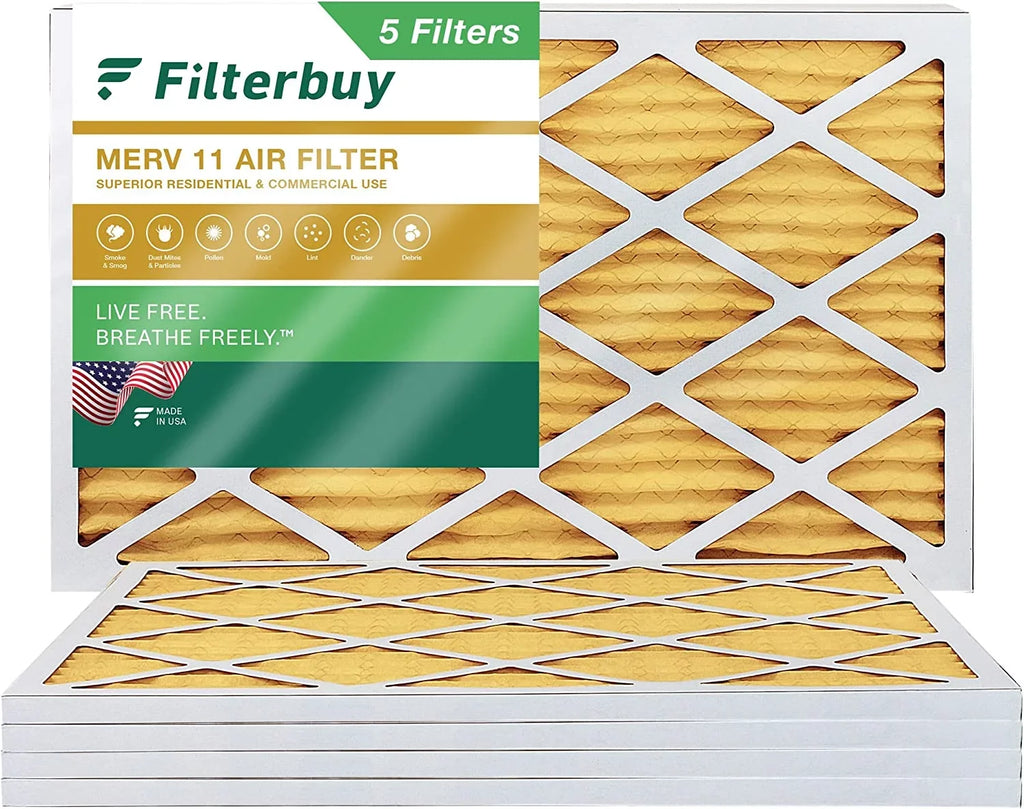 Filterbuy 20x32x1  11 Pleated   Furnace Air Filters (5-Pack)