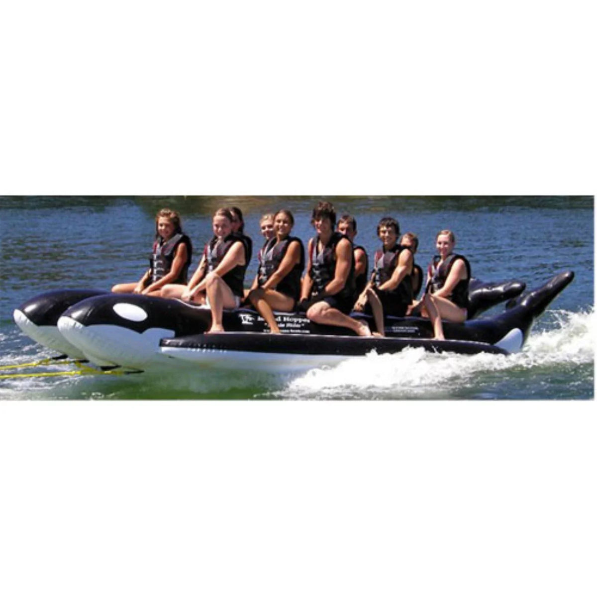 Island Hopper -10- Whale Ride 18' Inflatable 10 Person Banana Water Sled