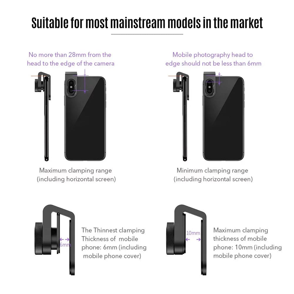 170° Super Wide Angle Lens for Dual Lens / Single Lens Smartphone for Pixel Galaxy Smartphones