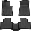 Black Floor Mats Liners Replacement for Genesis  2022 2023 Heavy Duty All Weather Protection Front Rear Car Carpet Custom Fit Durable Odorless