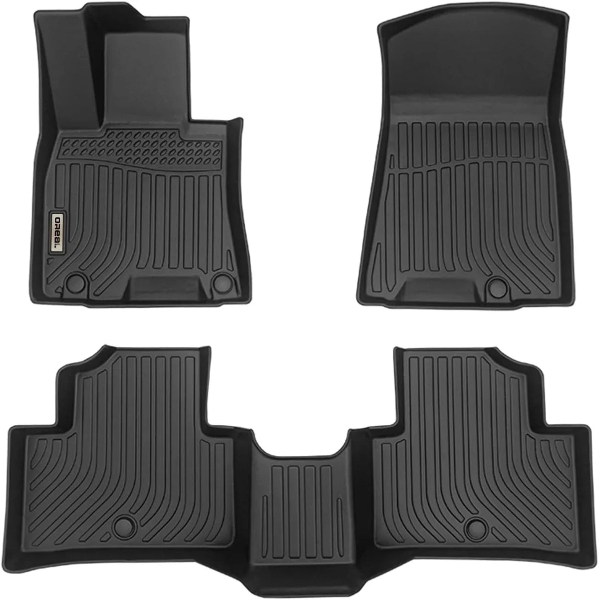 Black Floor Mats Liners Replacement for Genesis  2022 2023 Heavy Duty All Weather Protection Front Rear Car Carpet Custom Fit Durable Odorless