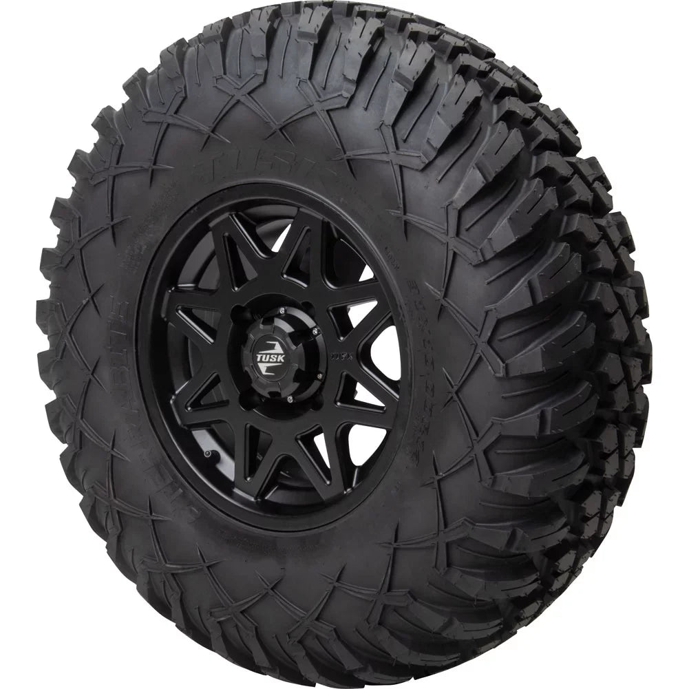 4/137 Tusk Tintic Wheel 14x7 5.0 + 2.0 Matte Black For - Maverick  Max   Turbo  Smart-Shox 72 Inch 2021-2022
