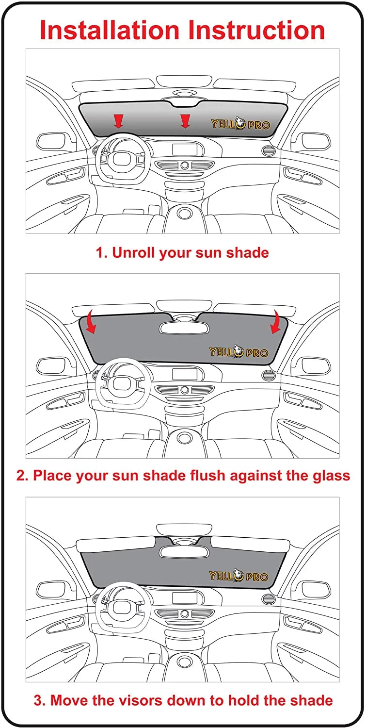 Front Windshield Sunshade for 2019-2024