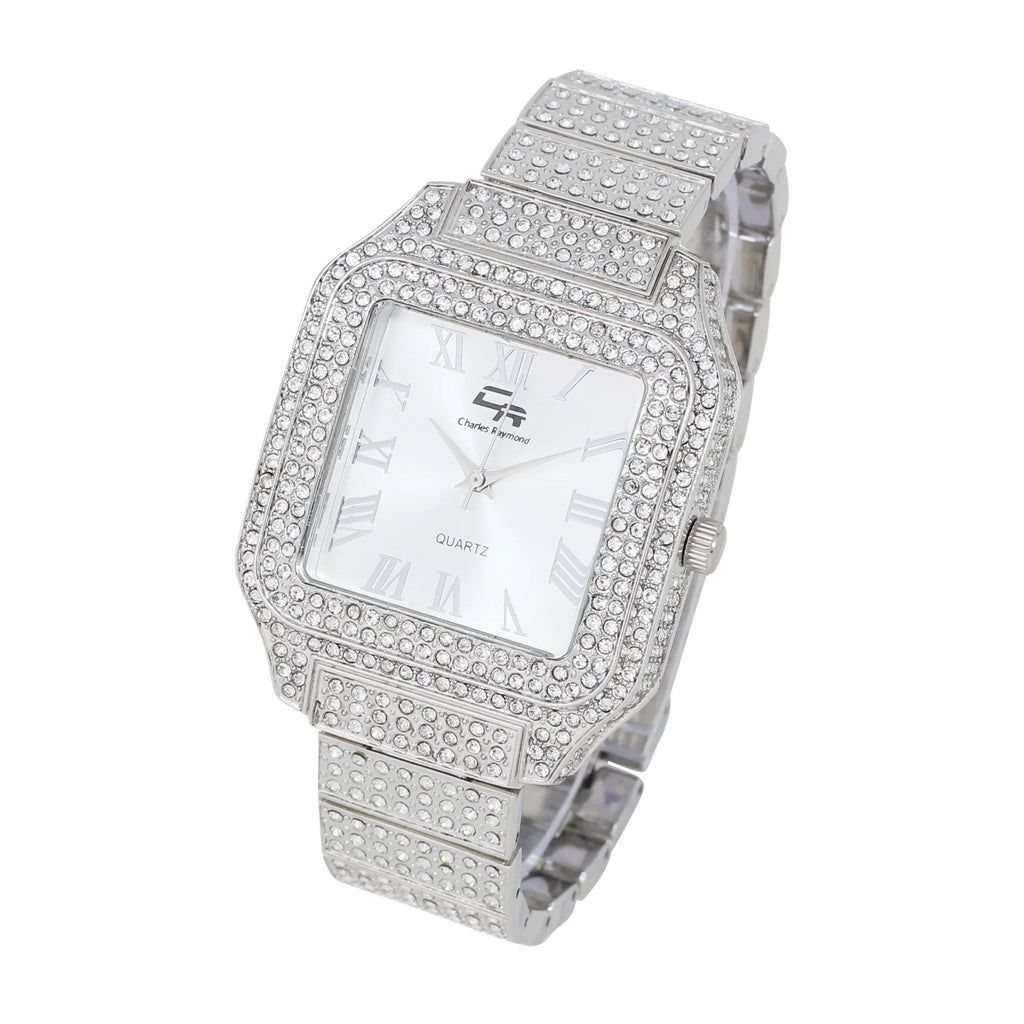 Women's Luxury Crystal Diamonds Iced Out Watch, a True Testament to blinged-Out Beauty and Timeless Glamour ( Classic-)