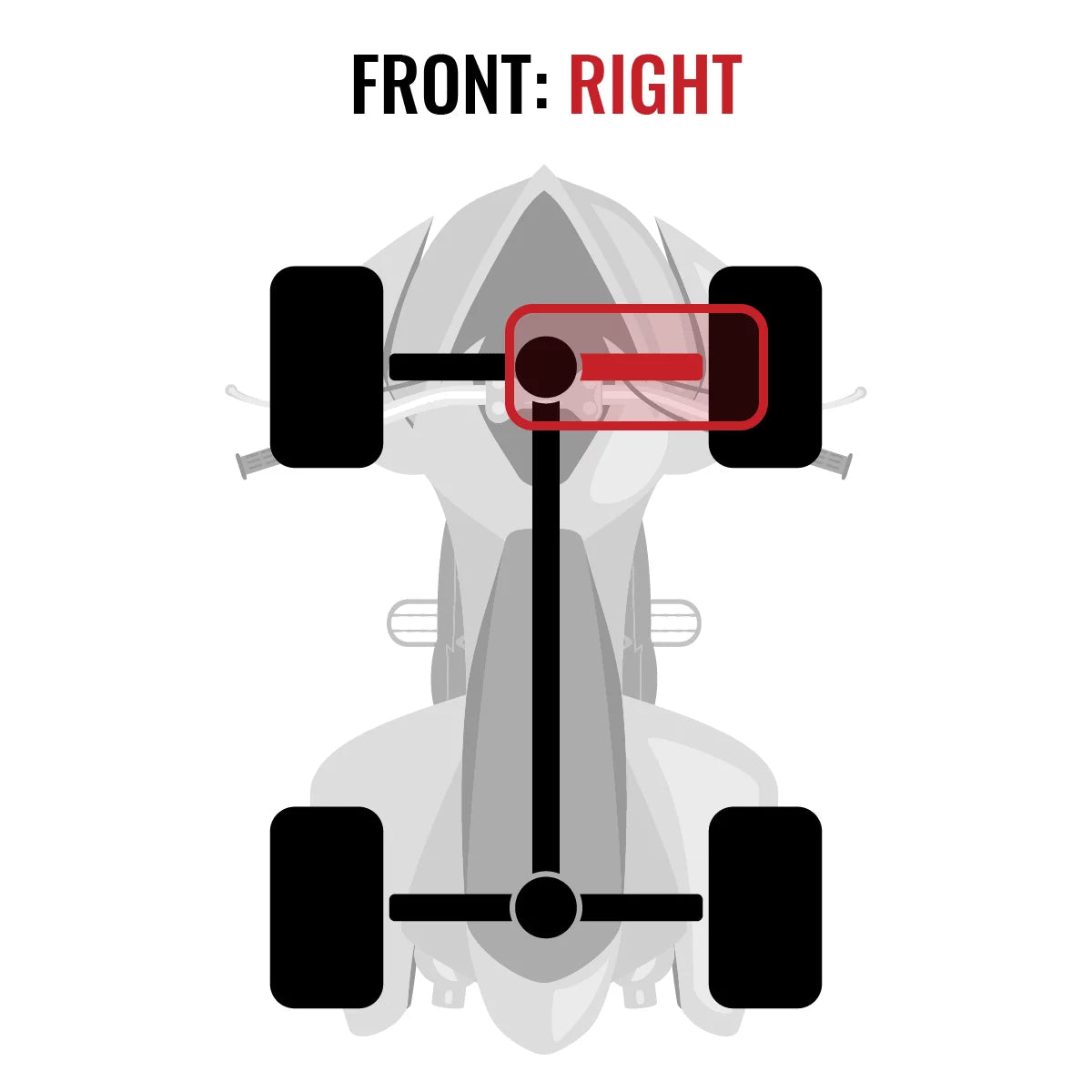 Sixity  Front Right Axle suitable with Polaris Ranger 1000 2015 -    4X4