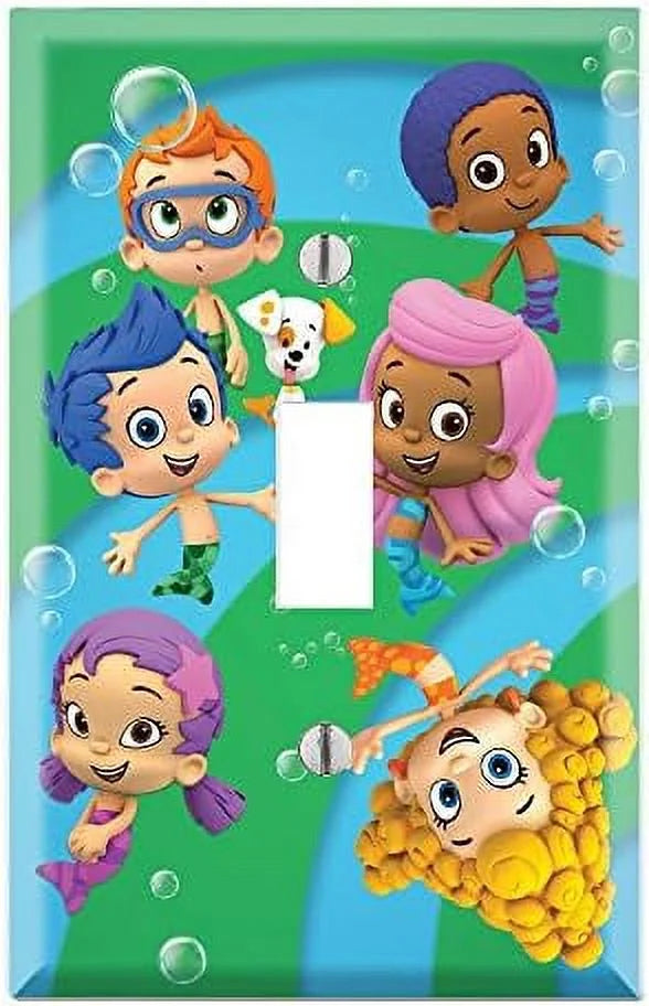 Single Toggle Wall Switch Cover Plate Decor Wallplate - Bubble Guppies