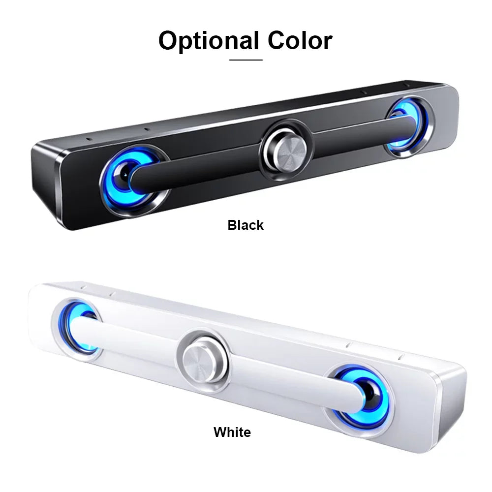 Carevas -111 Computer Speaker  Wired Powerful Bar Stereo Subwoofer Bass Speaker Surround Sound Box for  Laptop Phone Tablet