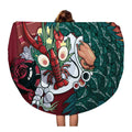 60 inch Round Beach Towel Blanket Red Dumpling Dragon Boat Festival Food Cartoon Ancient Antique Travel Circle Circular Towels Mat Tapestry Beach Throw