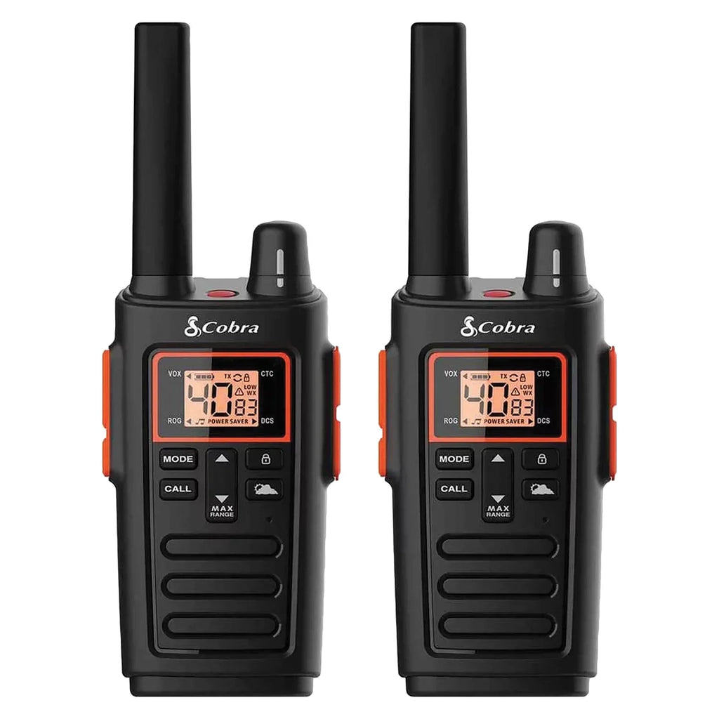 Cobra  Walkie Talkies for Adults - Rechargeable, 40 Preset Channels, Long Range 32-Mile Two-Way Radio Set (2-Pack)