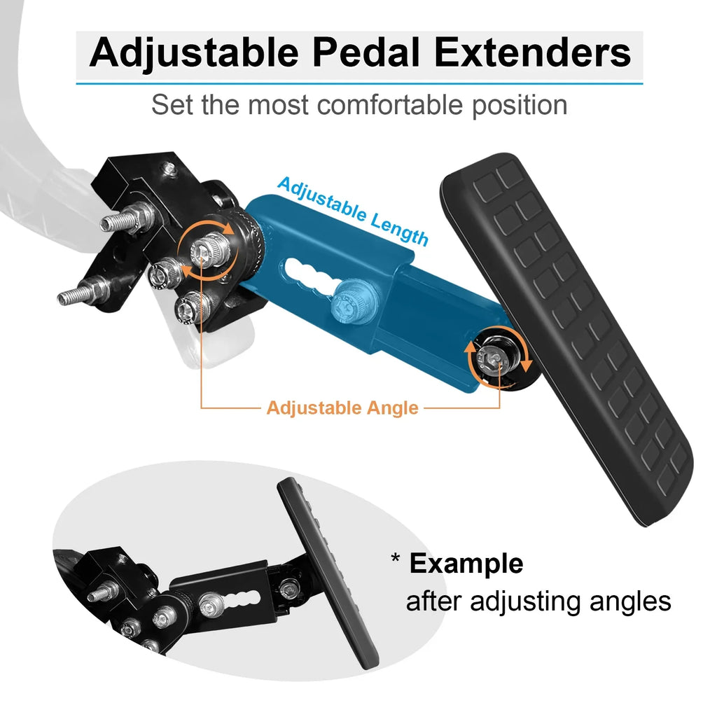 DriFeez Gas and Brake Pedal Extenders for Short Drivers People Driving Cars Adjustable Length and Angle, Black
