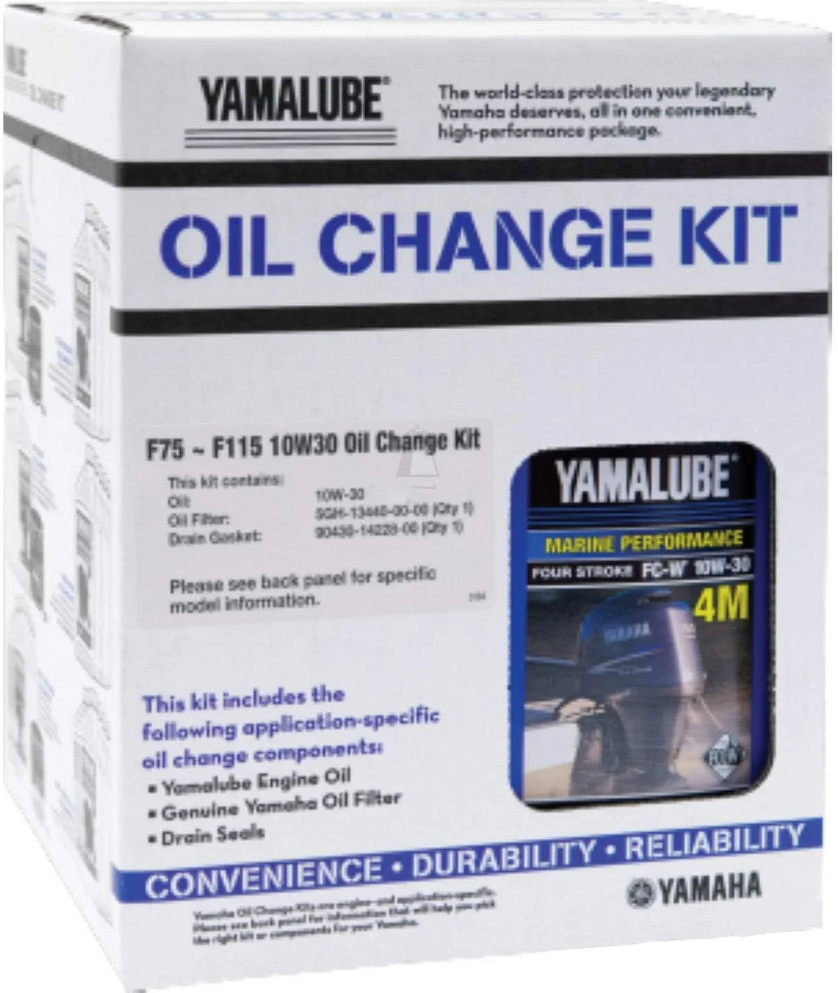 Yamaha  ---11 Oil Change Kit,  -  10W-30 Outboard Motor;  (Pack Of 4)