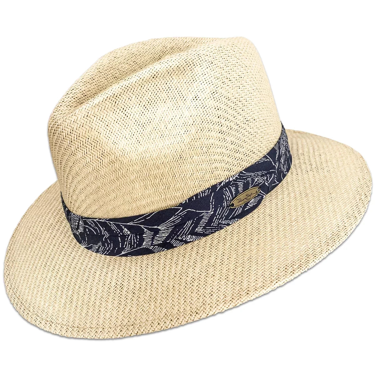Men's Hat Black Matte Toyo Straw Safari Sun