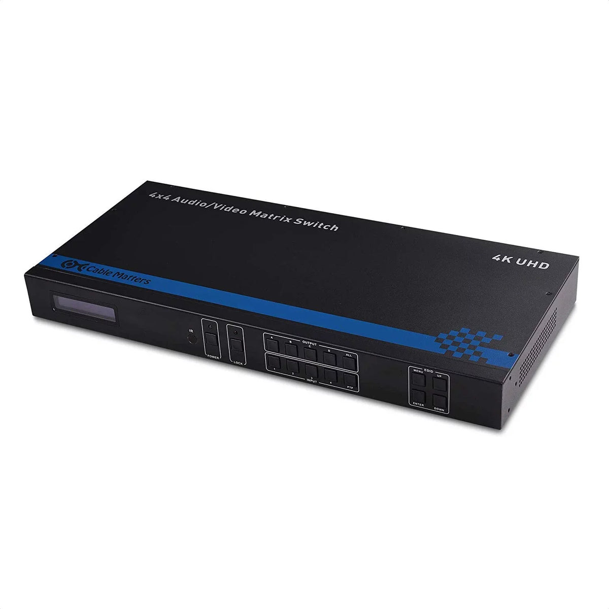 Cable Matters 4K 60Hz  Matrix Switch 4 in 4 Out with -232 and / Remote Access Configuration - Supports 18Gbps  2.0,  High Dynamic Range,  2.2, 24 Bit ,  4:4:4 Format