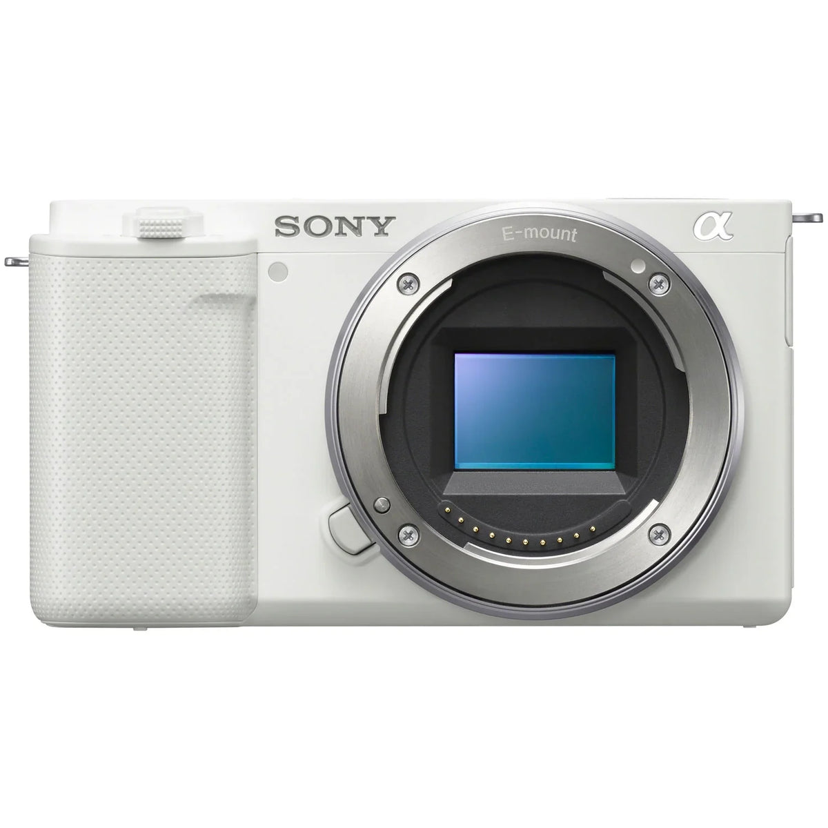 Sony - Mirrorless Alpha - Vlog Camera Body and 50mm .8 Large Aperture  Lens  -/ White Bundle with Deco Gear Case + Extra Battery + Photo Video Accessories Kit