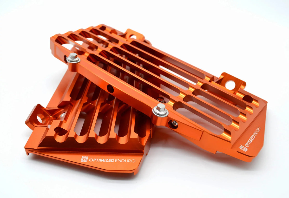 Optimized Enduro Radiator Guards for  2016-2023 (Orange)