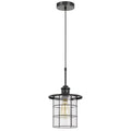 Cal Lighting  Silverton Metal & Glass Pendant Fixture - Dark Bronze - 8.50 x 8.50 x 15 in